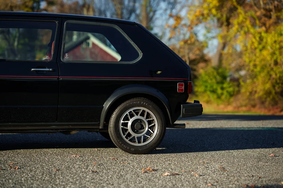 1983 Volkswagen Rabbit GTI — Rear wheel and quarter panel
