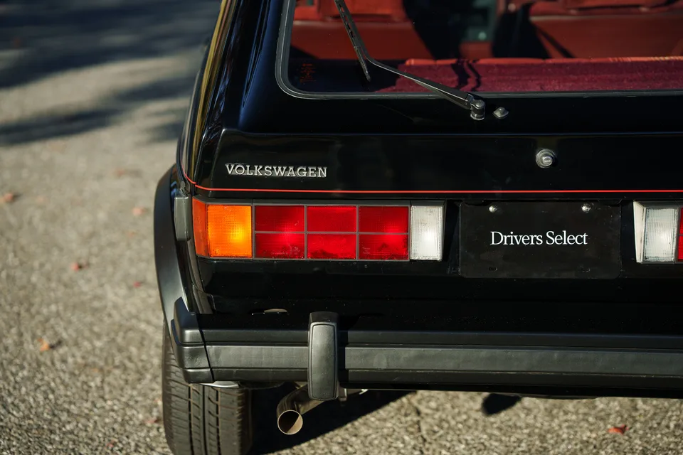 1983 Volkswagen Rabbit GTI — Volkswagen rear badge