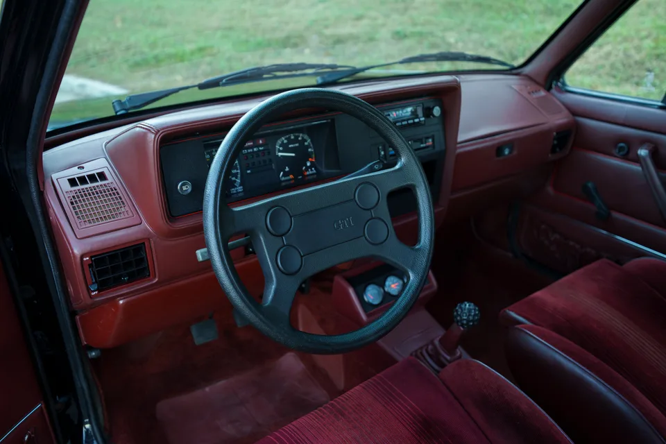 1983 Volkswagen Rabbit GTI — Steering wheel and dashboard